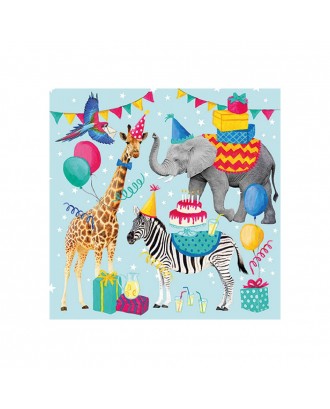 Servetele de masa, 20 buc, 33x33 cm, Animal Birthday - AMBIENTE